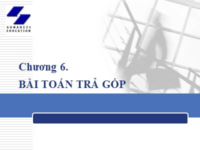 Bài giảng Bài toán trả góp