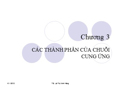 Bài giảng Các thành phần của chuỗi cung ứng