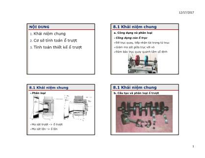 Bài giảng Chi tiết máy - Chương 8: Ổ trục