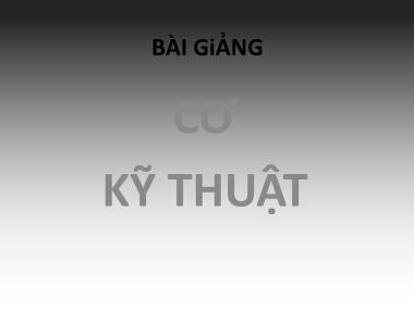 Bài giảng Cơ kĩ thuật - Phần 4: Truyền động khác