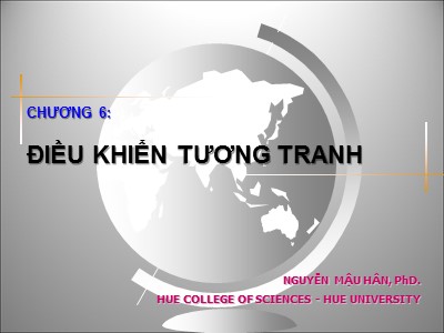 Bài giảng Cơ sở dữ liệu phân tán - Chương 6: Điều khiển tương tranh - Nguyễn Mậu Hân