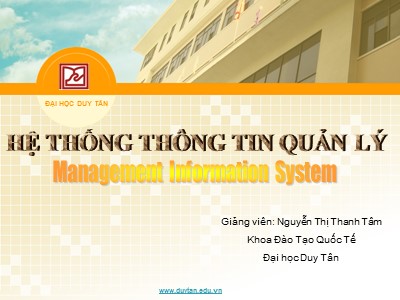 Bài giảng Cơ sở hệ thống thông tin - Chương 2: Ứng dụng CNTT, tạo ưu thế cạnh tranh cho doanh nghiệp - Hà Quang Thụy