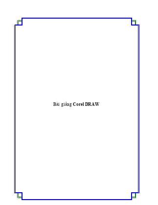 Bài giảng Corel DRAW