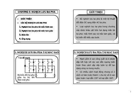 Bài giảng Điện tử Công suất - Chương 5: Nghịch lưu ba pha