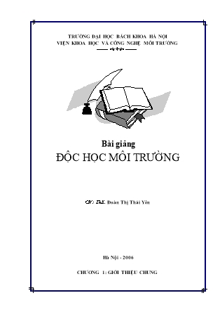 Bài giảng Độc học môi trường - Đoàn Thị Thái Yên