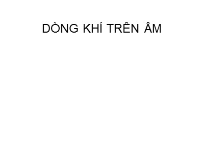 Bài giảng Dòng khí trên âm