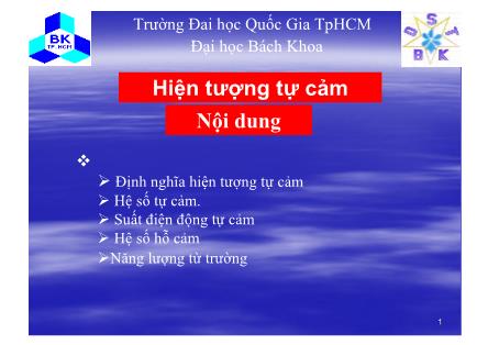 Bài giảng Hiện tượng tự cảm