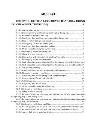 Bài giảng Kế toán tài chính 2 - Chương 1: Kế toán lưu chuyển hàng hóa trong doanh nghiệp thương mại - Nguyễn Thị Thanh Huyền