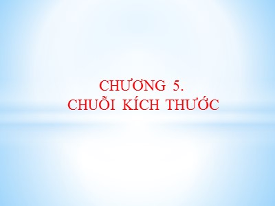 Bài giảng Kết cấu và tính toán động cơ đốt trong - Chương 5: Chuỗi kích thước