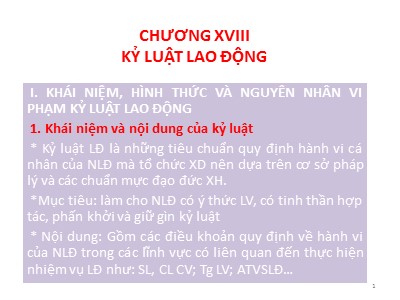 Bài giảng Kỉ luật lao động