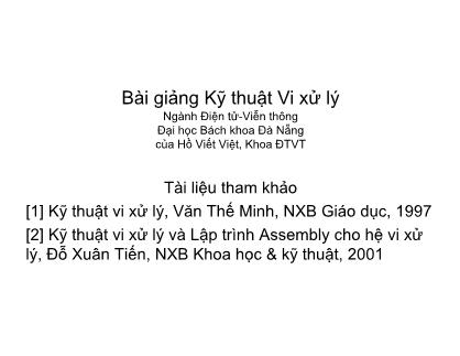 Bài giảng Kỹ thuật Vi xử lý - Chương 5: Thiết kế các cổng I/O