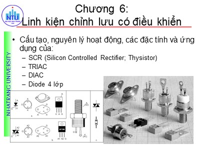 Bài giảng Linh kiện điện tử - Chương 6: Linh kiện chỉnh lưu có điều khiển