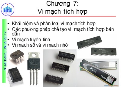 Bài giảng Linh kiện điện tử - Chương 7: Vi mạch tích hợp