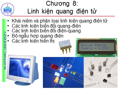 Bài giảng Linh kiện điện tử - Chương 8: Linh kiện quang điện tử