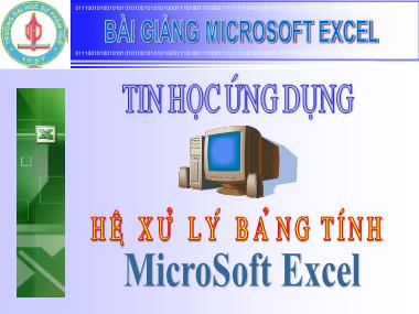 Bài giảng Microsoft Excel - Bài 1: Tổng quan về Excel