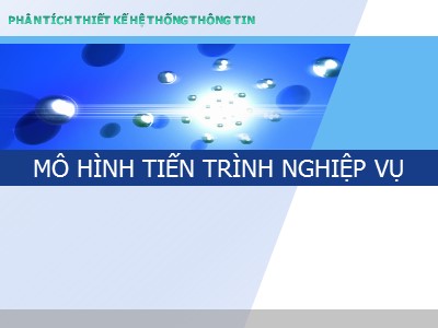 Bài giảng Mô hình tiến trình nghiệp vụ