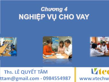 Bài giảng Nghiệp vụ cho vay