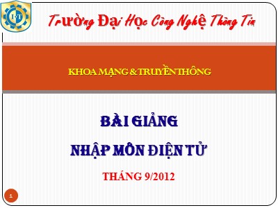 Bài giảng Nhập môn điện tử - Chương 4: Tách sóng