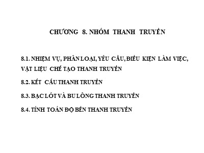 Bài giảng Nhóm thanh truyền