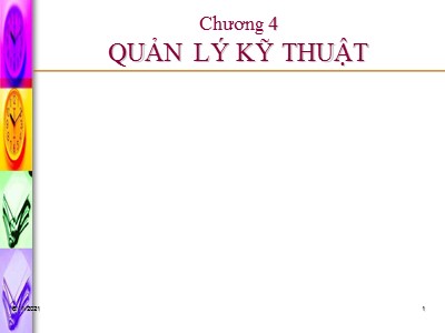 Bài giảng Quản lý kỹ thuật