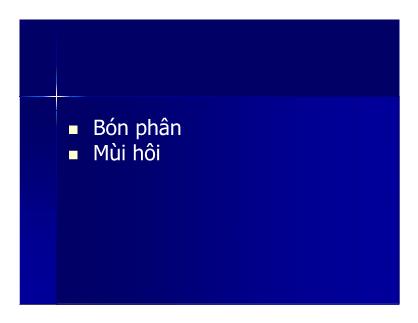 Bài giảng Quản lý môi trường ao nuôi thủy sản - Chương 6b: Bón phân-Mùi hôi