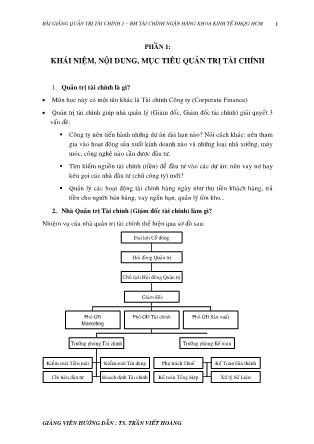 Bài giảng Quản trị tài chính - Chương 1+2