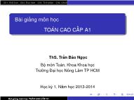 Bài giảng Toán cao cấp - Trần Bảo Ngọc