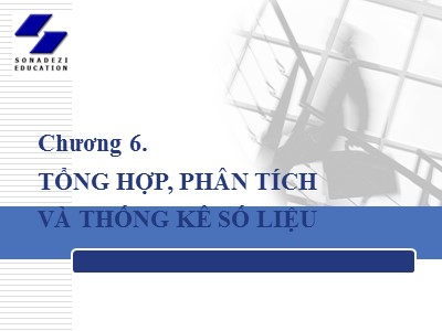 Bài giảng Tổng hợp, phân tích và thống kê số liệu