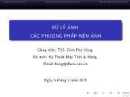 Bài giảng Xử Lý ảnh Nâng cao chất lượng ảnh - Bài 6 đến Bài 8 - Đinh Phú Hùng