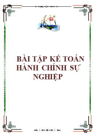 Bài tập kế toán hành chính sự nghiệp