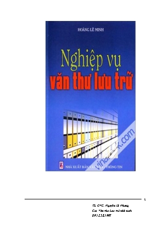 Đề cương Bài giảng Nghiệp vụ Văn thư–Lưu trữ