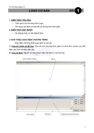 Giáo án Tin học - Bài 5: Logo cơ bản