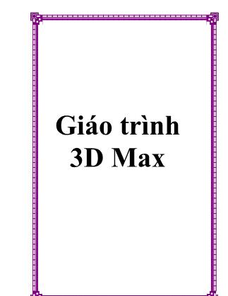 Giáo trình 3D Max