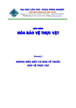 Giáo trình Bảo vệ thực vật