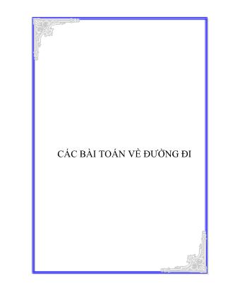 Giáo trình Các bài toán về đường đi