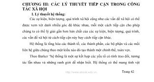 Giáo trình Các lí thuyết tiếp cận trong công tác xã hội