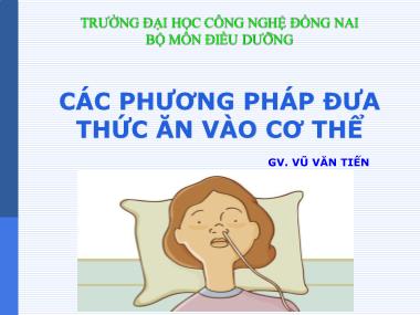 Giáo trình Các phương pháp đưa thức ăn vào cơ thể - Vũ Văn Tiến