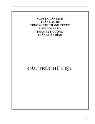 Giáo trình Cấu trúc Dữ liệu - Nguyễn Văn Linh