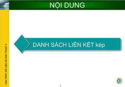 Giáo trình Cấu trúc dữ liệu và giải thuật - Chương 5: Danh sách liên kết kép