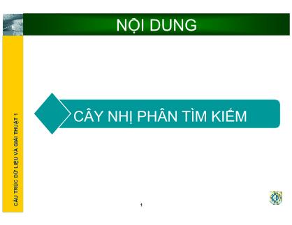 Giáo trình Cấu trúc dữ liệu và giải thuật - Chương 7: Cây nhị phân tìm kiếm