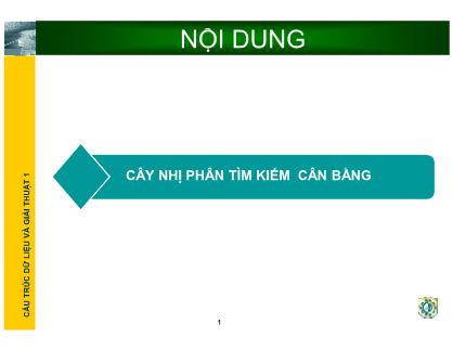 Giáo trình Cấu trúc dữ liệu và giải thuật - Chương 8: Cây nhị phân tìm kiếm cân bằng