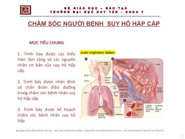 Giáo trình Chăm sóc người bệnh suy hô hấp cấp