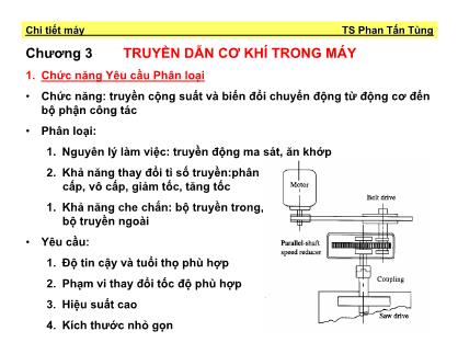 Giáo trình Chi tiết máy - Chương 3: Truyền dẫn cơ khí trong máy - Phan Tấn Tùng