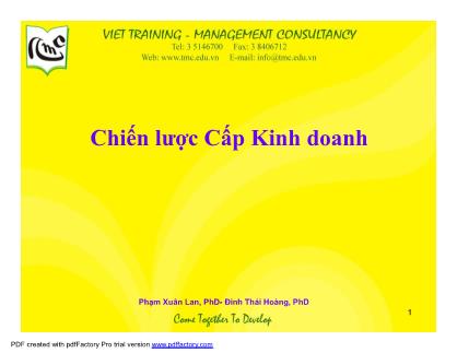 Giáo trình Chiến lược Cấp Kinh doanh