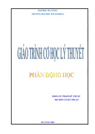 Giáo trình cơ học lý thuyết