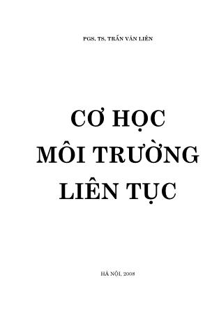 Giáo trình Cơ học môi trường liên tục