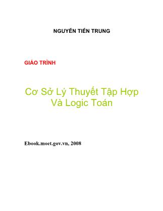 Giáo trình cơ sở lý thuyết tập hợp và logic Toán