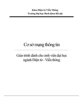 Giáo trình Cơ sở Mạng thông tin (Bản đầy đủ)