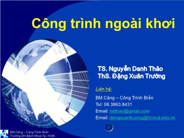 Giáo trình Công trình ngoài khơi - Nguyễn Danh Thảo