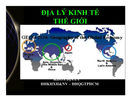 Giáo trình Địa lý kinh tế thế giới